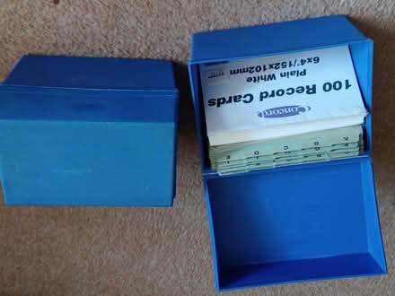 Photo of free 6x4 card record boxes (Irby CH61) #1