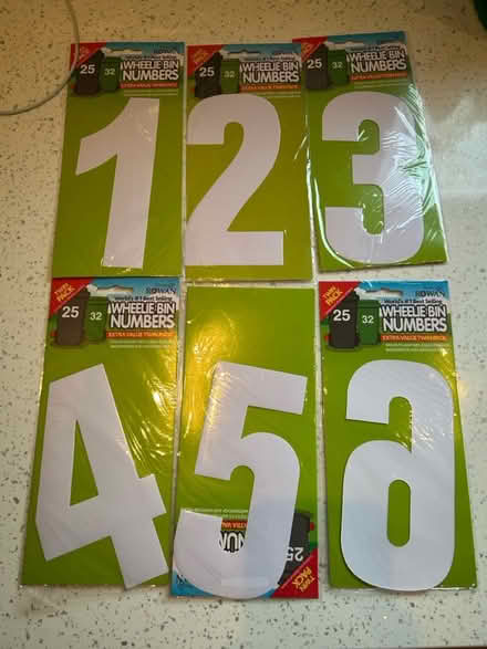 Photo of free Set of 6 wheelie bin numbers (Bromley BR2) #1