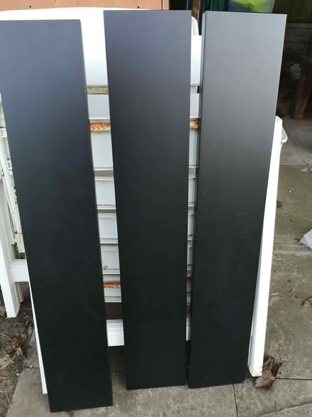 Photo of free 4 x black shelves (Barbourne WR1) #1
