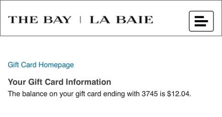 Photo of free Bay Gift Card $12 (Bridgeport, Kitchener) #2
