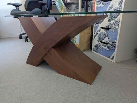 Photo of free Coffee Table (glass, wood) (RG4) #3