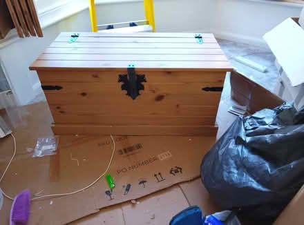 Photo of free Wooden blanket box (N5 Highbury) #3