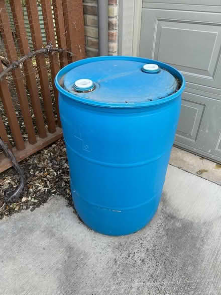 Photo of free Blue plastic barrels (Richardson, TX) #1