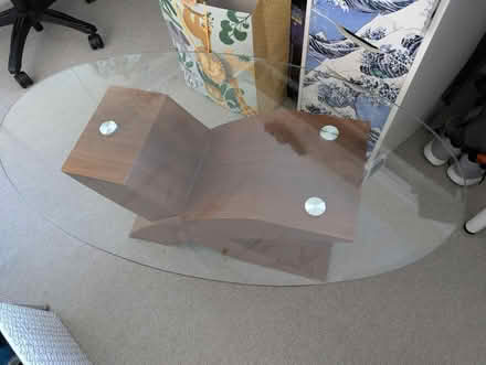 Photo of free Coffee Table (glass, wood) (RG4) #4