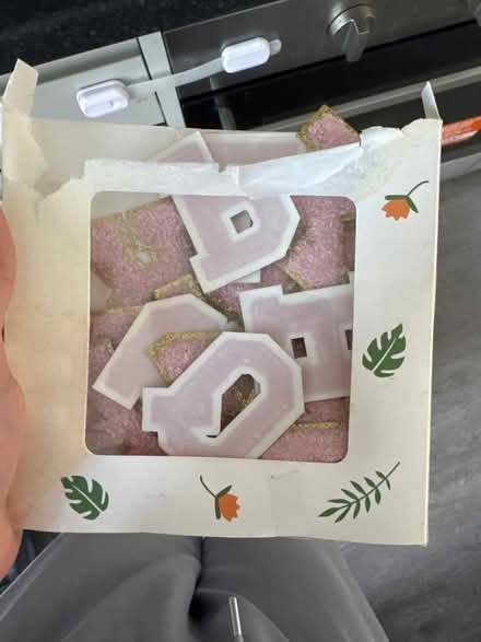Photo of free Iron/ stick/ sew pink & gold letter (Croydon) #1
