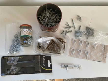 Photo of free New Pair of Gate Hinges, door bolt (Malvern WR14) #3