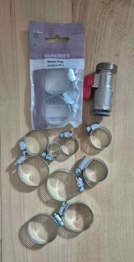 Photo of free Plumbing items: hose clips and valve (Ilford IG1) #1