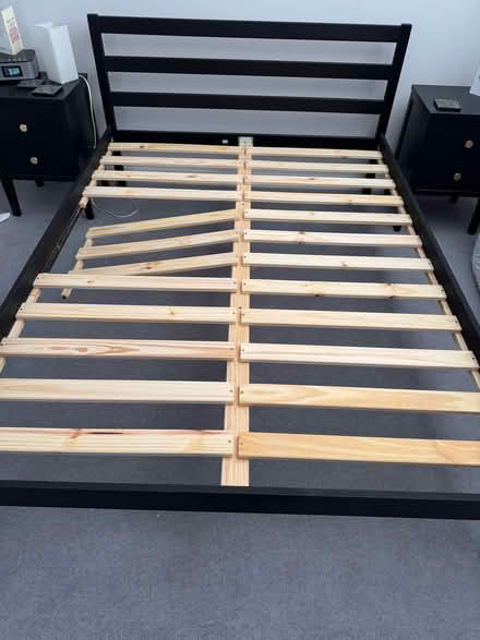 Photo of free Black Wooden Double Bed Frame (Aspley NG8) #1