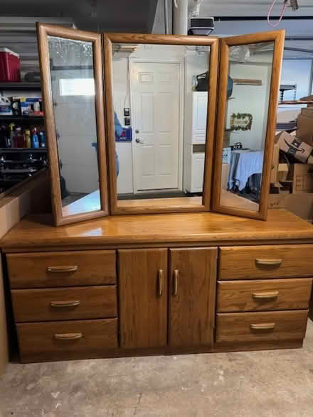 Photo of free Dresser & Mirror - Oak (Somerset) #2