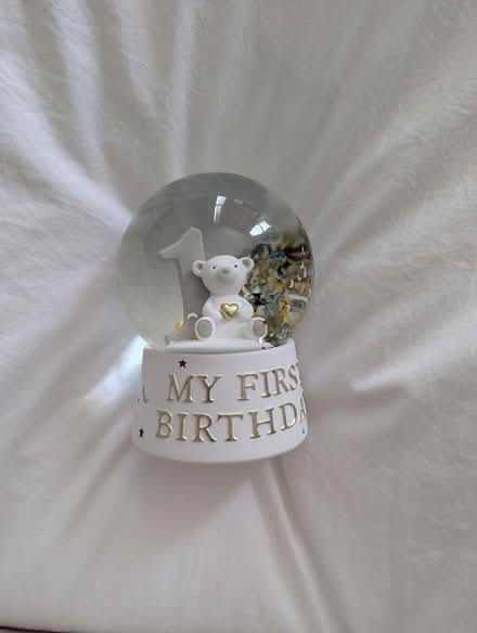 Photo of free 1st birthday snow globe (Forest Hill) #1