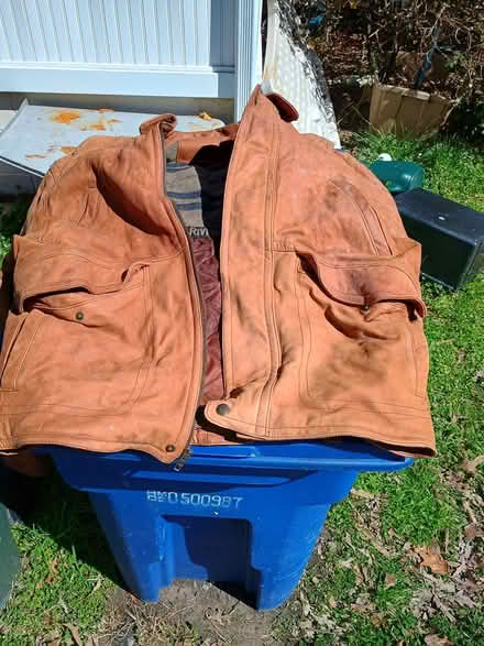 Photo of free leather Jacket, size M/M, some mold (Newport News, Bruton Ave) #3