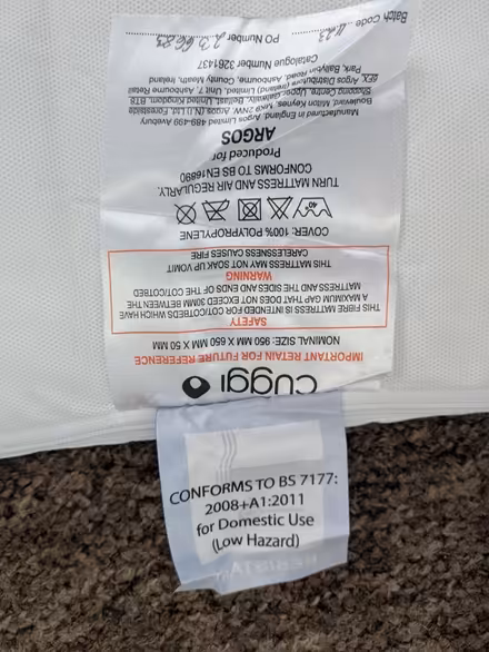 Photo of free Red kite collapsible travel cot (HP22 Halton Camp) #3