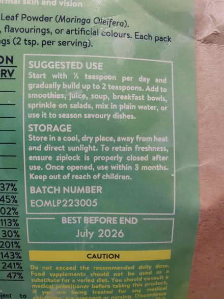 Photo of free Moringa Superleaf Powder (BN3) #3