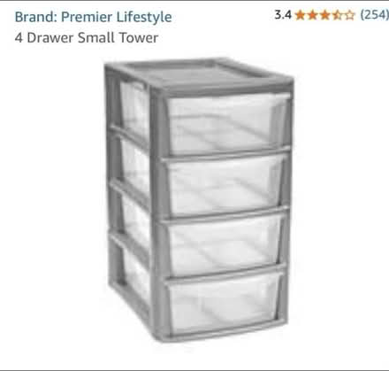 Photo of 4 draw plastic storage (Ashford) #1