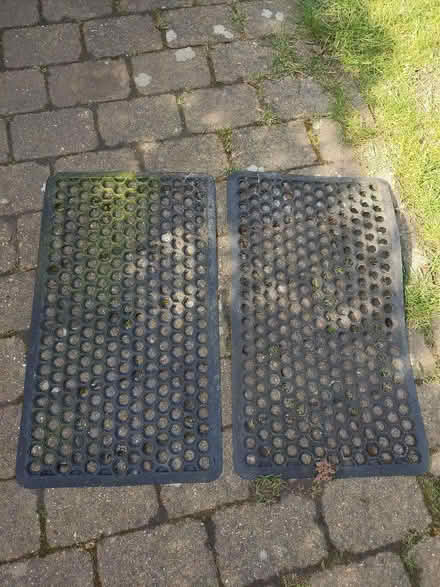 Photo of free 2 black rubber doormats (New Marston OX3) #1
