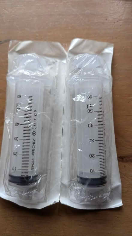 Photo of free Two plastic syringe dispensers, large 60 ml (Balsall Heath B12) #1