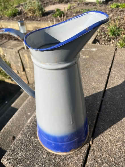Photo of free Old blue enamel jug (Kendal LA9) #1