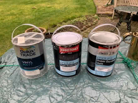 Photo of free Three half full tins of pastel vinyl matt paint (The Grange EH9) #1