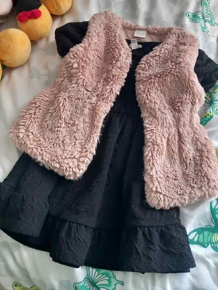 Photo of free Black dress & furry body warmer (Belfast 4) #1