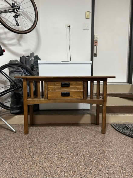 Photo of free Solid Oak Console Table (Lake Arlington) #1