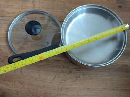 Photo of free 1 Large saucepan with lid and spare lid (Alcester Lanes End B13) #1
