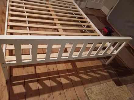 Photo of free White wooden King size bed frame (EN4 8NY) #2