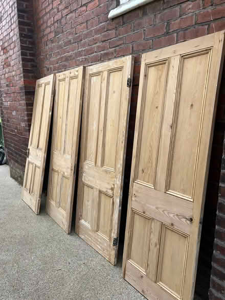 Photo of free 4 old possibly Victorian pine doors (Southport PR8) #1