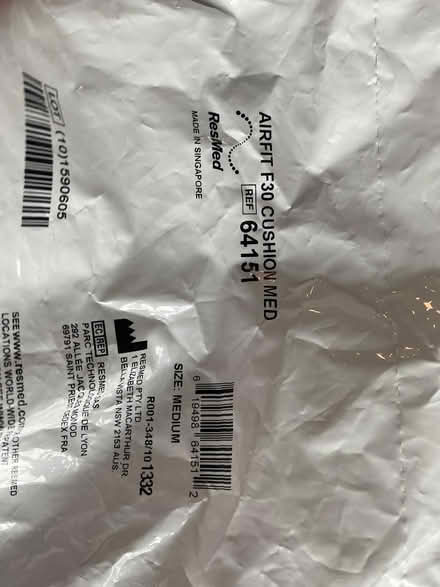 Photo of free 3 Resmed Airfit F30 Full Face Med (Concord -Colony Park) #1