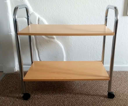 Photo of free Wood effect wheeled trolley (Bedwell SG1) #1