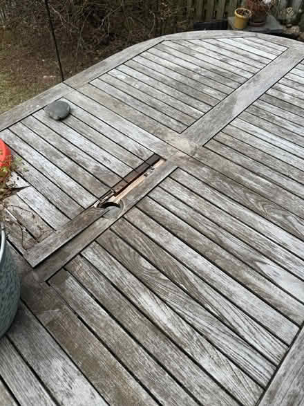 Photo of free Heavy Teak table (Wormans Mill) #2