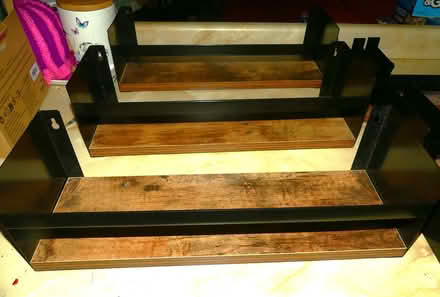Photo of free 9 Metal Shelves With Wooden Bases (Freshbrook SN5) #2