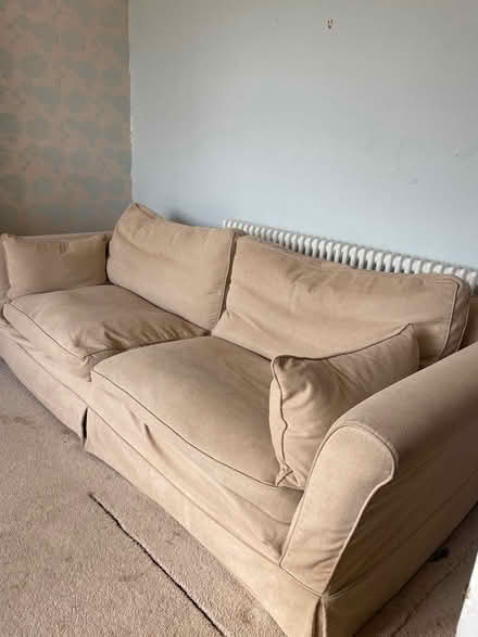 Photo of free Large cream sofa (Lancaster, near canal) #1