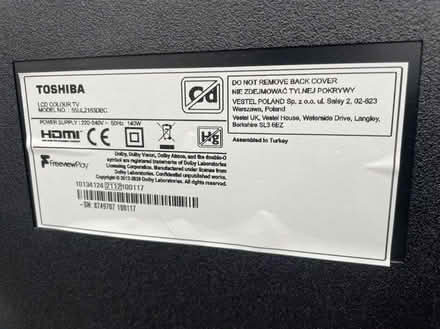 Photo of free 55” lcd Toshiba smart TV line down screen (Halls Green CM19) #2