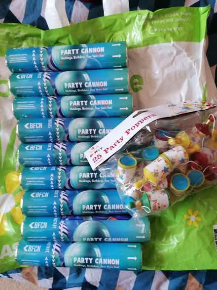 Photo of free Confetti cannons and party poppers (Stirchley B30) #1