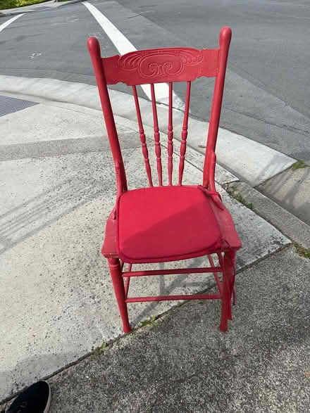 Photo of free 2 chairs + drop leaf table (Hollenbeck and Remington) #1