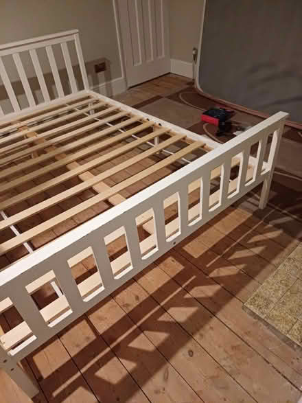 Photo of free White wooden King size bed frame (EN4 8NY) #4