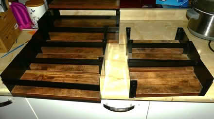 Photo of free 9 Metal Shelves With Wooden Bases (Freshbrook SN5) #3