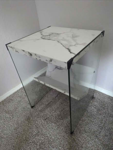 Photo of free Faux Marble Side Table (Martinez) #1