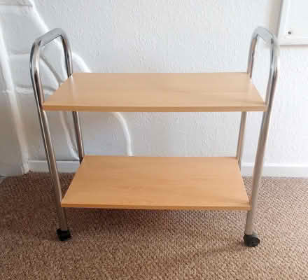 Photo of free Wood effect wheeled trolley (Bedwell SG1) #2