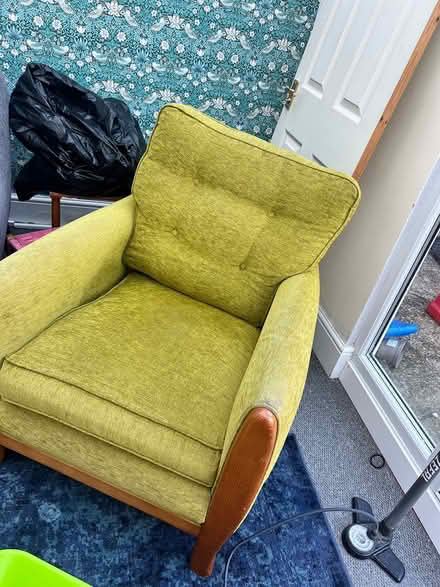 Photo of free Good condition green armchair (Cowplain PO8) #1