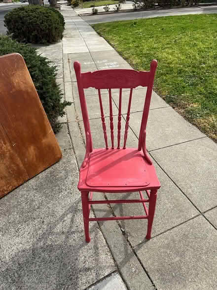 Photo of free 2 chairs + drop leaf table (Hollenbeck and Remington) #2