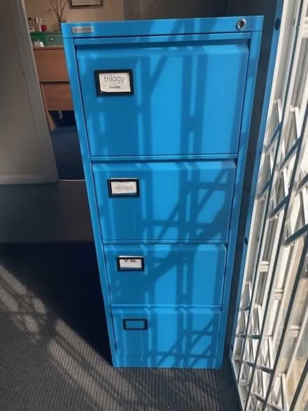 Photo of free Blue Filing Cabinet (Headingley, Leeds) #1