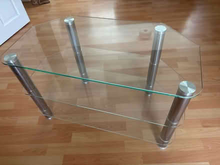 Photo of free Glass corner table (Horn's Mill SG13) #1