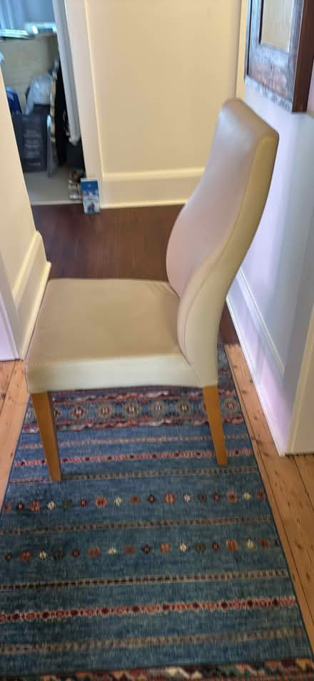 Photo of free 8 beige leather dining chairs (Manly , nsw . Western Hill) #2