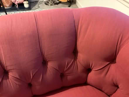Photo of free pink three seater sofa (pollokshaws) #4