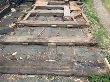 Photo of free Old railway sleepers (Godalming) #1