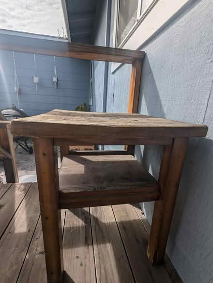 Photo of free Wooden Side Table (Salvage) (Martinez) #3