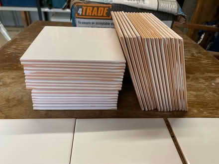 Photo of free New white ceramic tiles approx 2sqm (Sutton SM3) #3