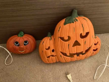 Photo of free Ceramic pumpkin lights (Sylvan Lake, Michigan) #1