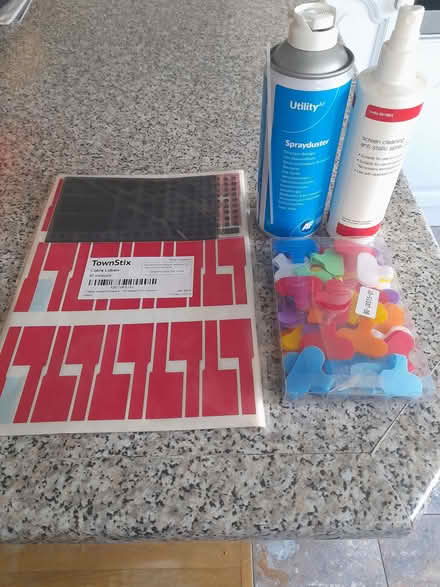 Photo of free Cable labels & tags. Computer dust & cleaning sprays. (GU12) #1